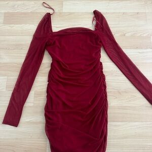 Princess Polly Red Ruched Bodycon Dress